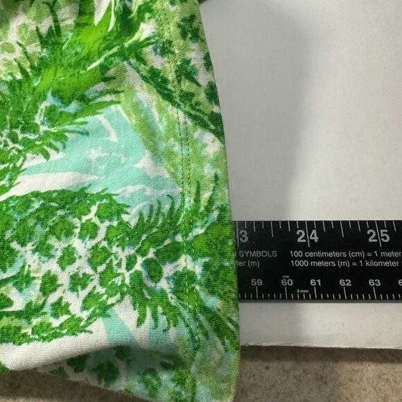 Caribbean Joe Womens Green Pineapple Print V-Neck Top Side Ties Small Tropical - Picture 4 of 7